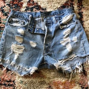 Vintage 501 Levi cut offs